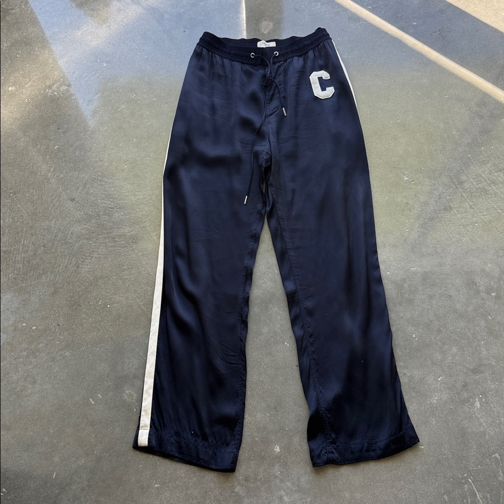 Celine Satin Track Pants Navy White Stripe - Picture 4 of 13